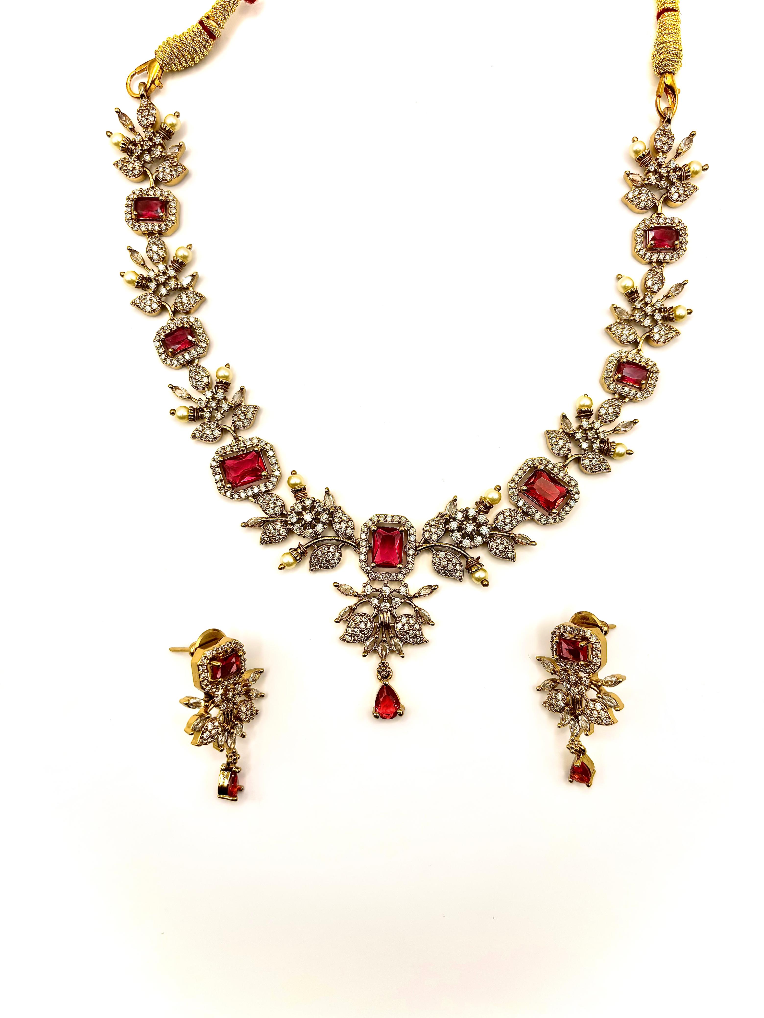 Crimson Royale AD Necklace Set