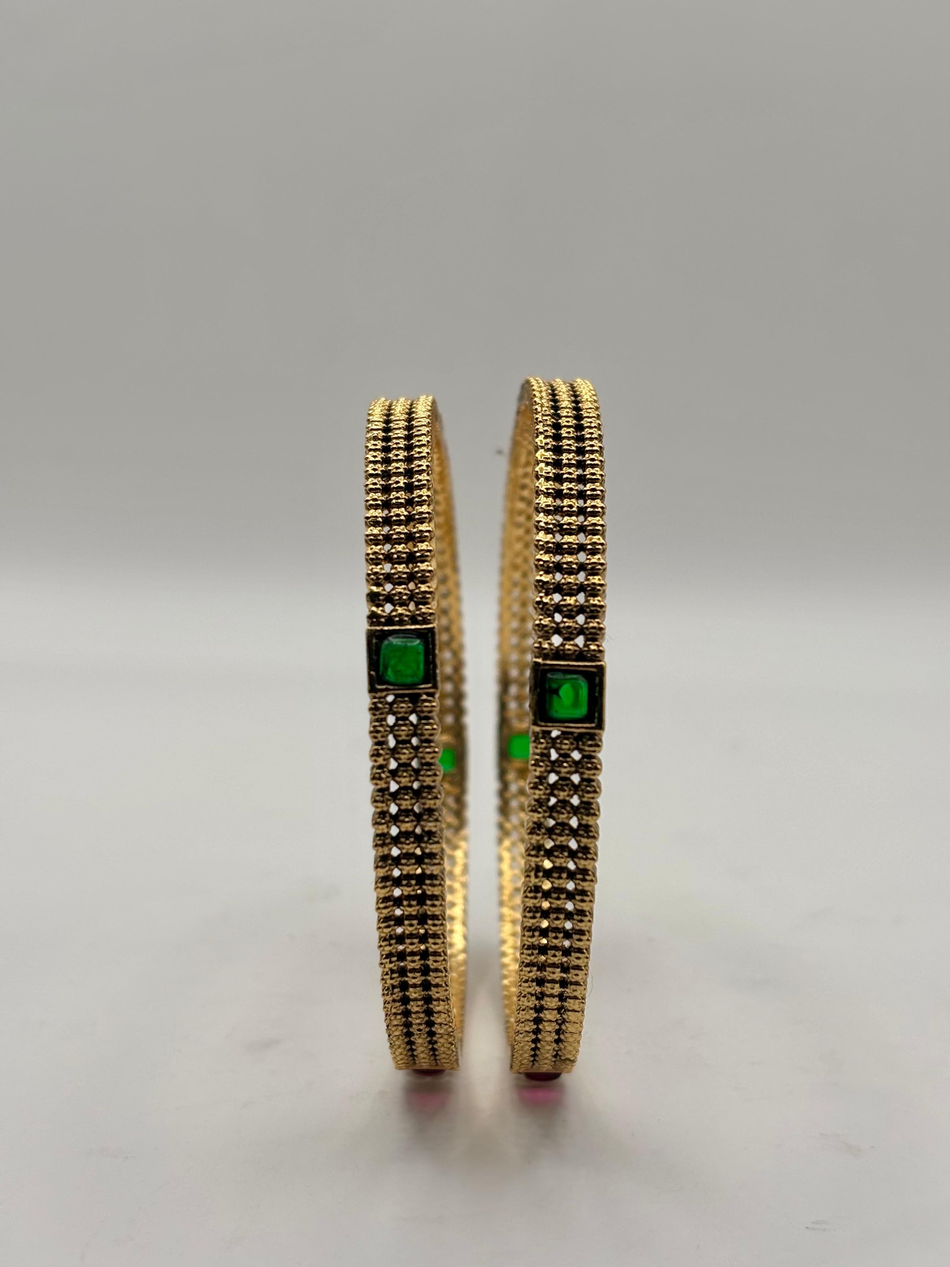 Ritika Polki Lattice Bangles