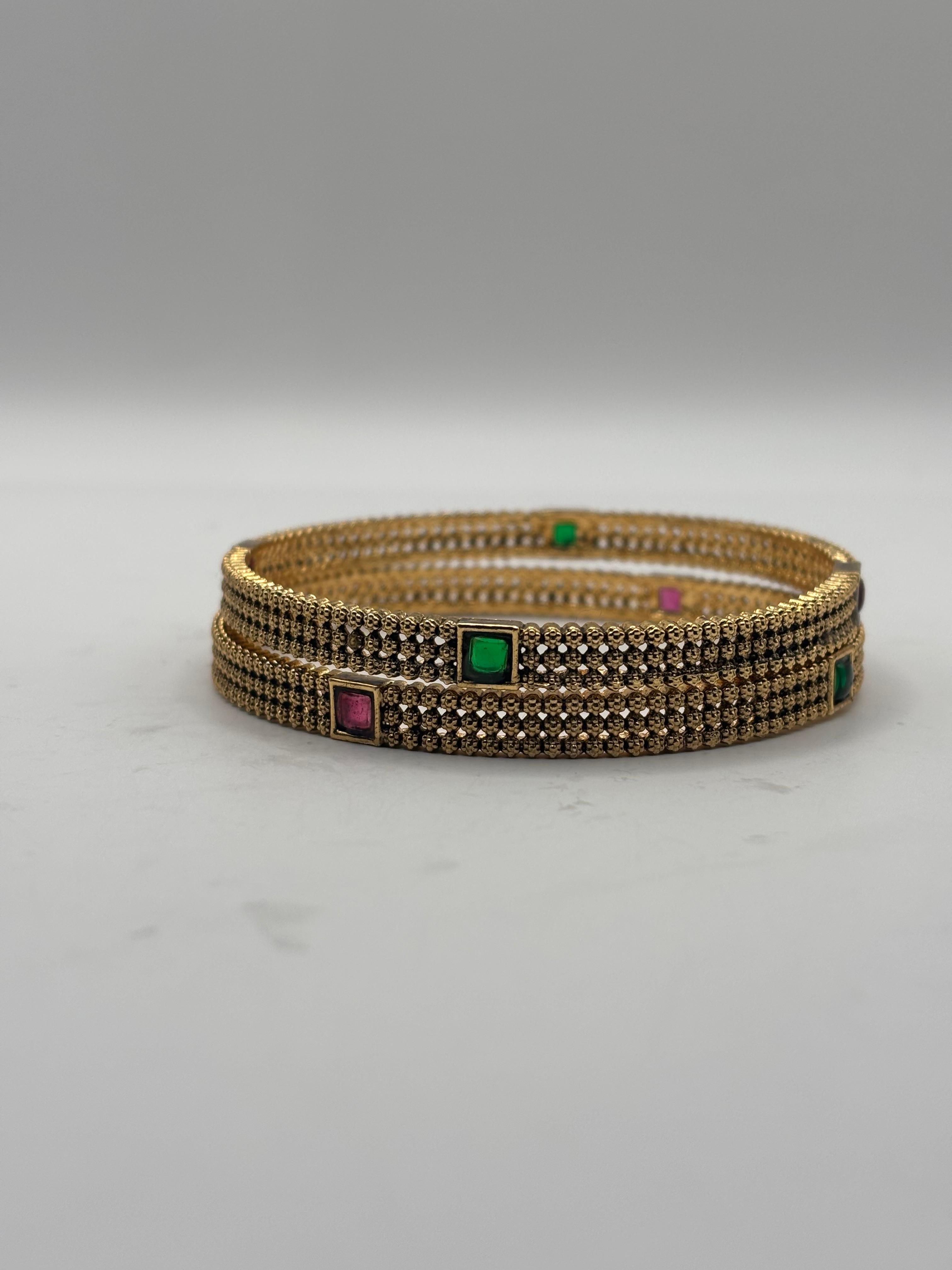 Ritika Polki Lattice Bangles