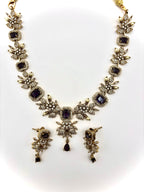 Amethyst Glow AD Necklace Set