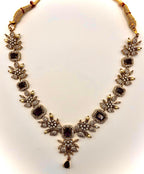 Amethyst Glow AD Necklace Set