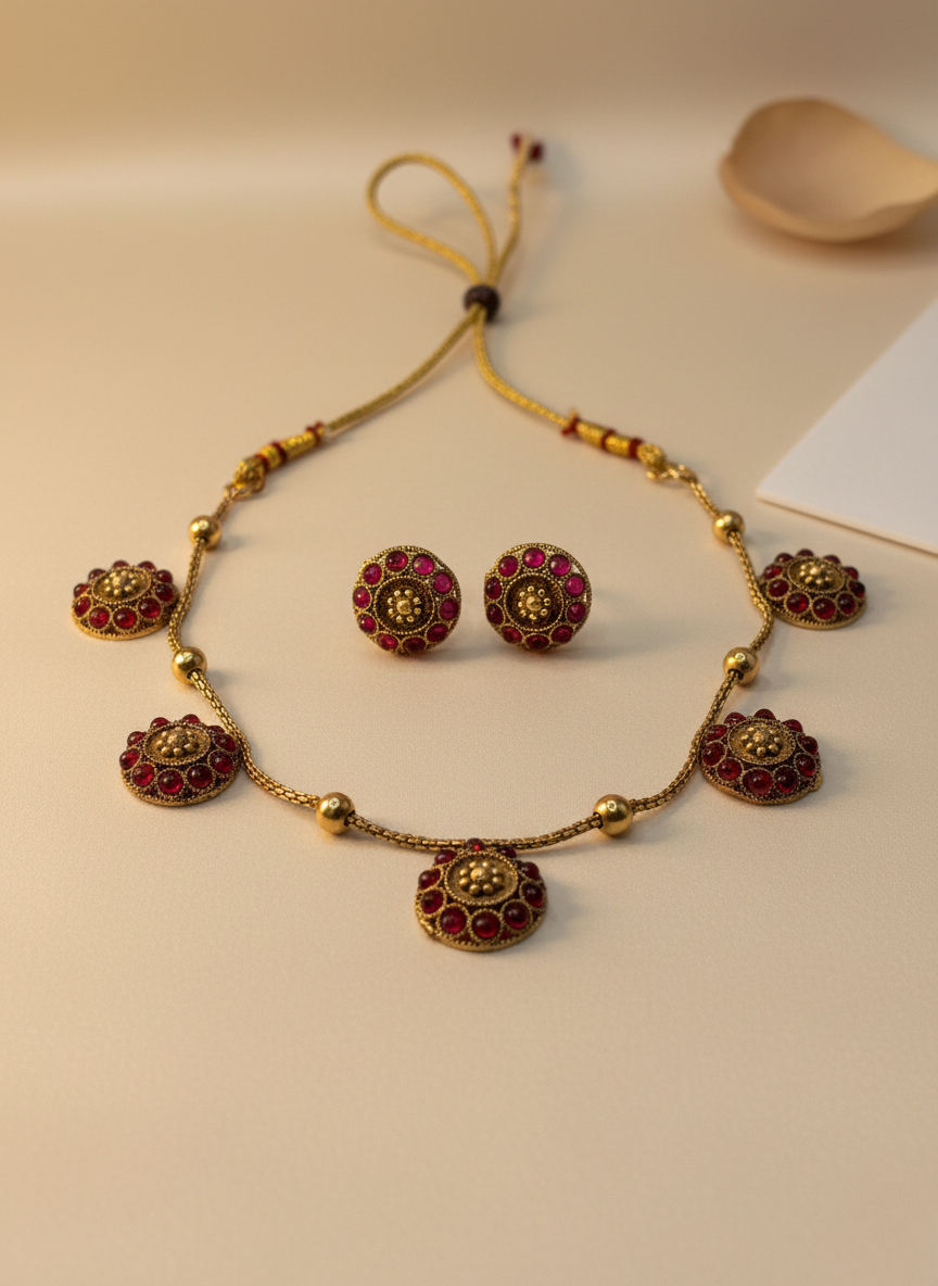 Kashwi Nitya Antique Necklace Set