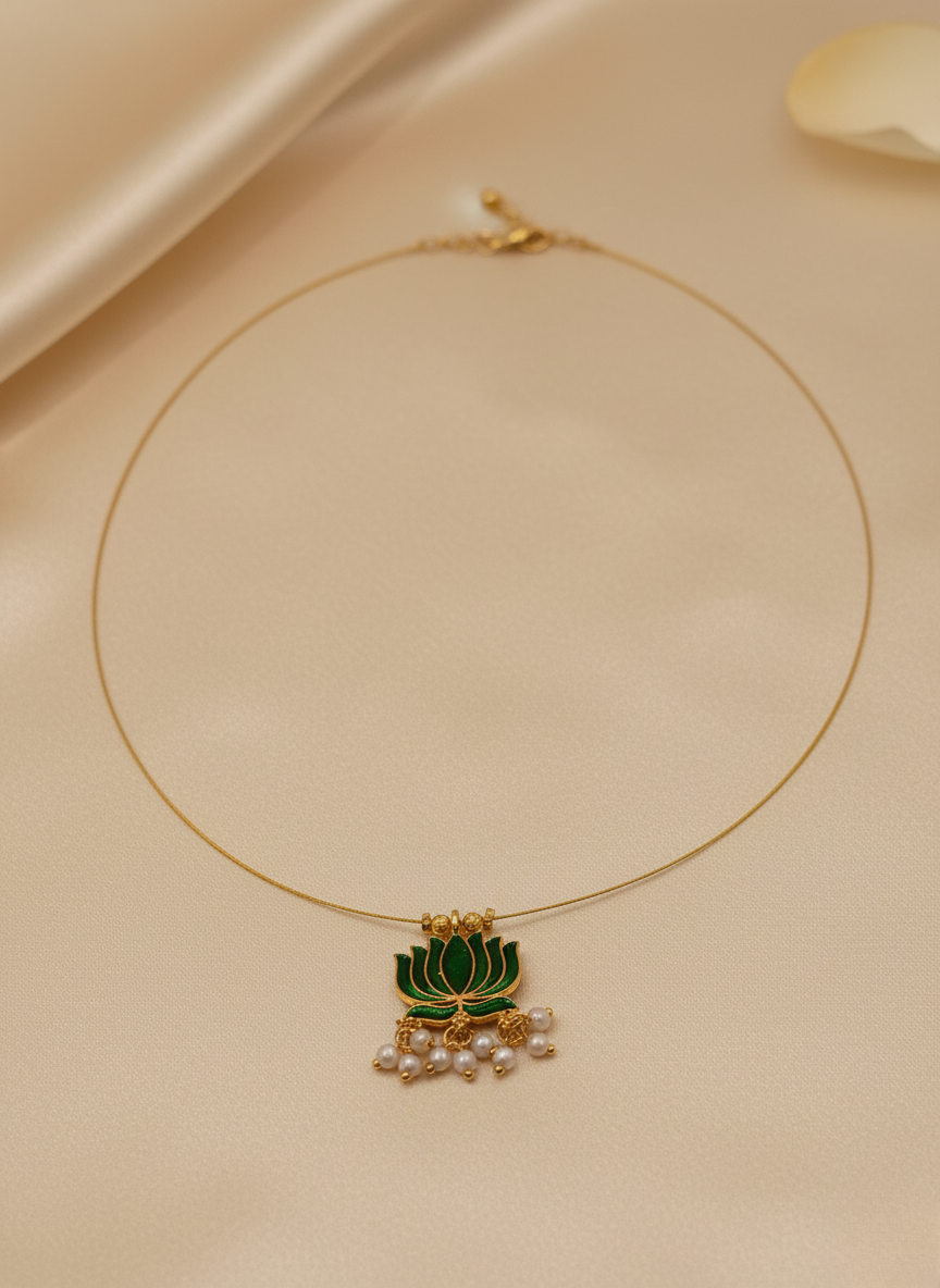 Kashwi Green Lotus Pendant