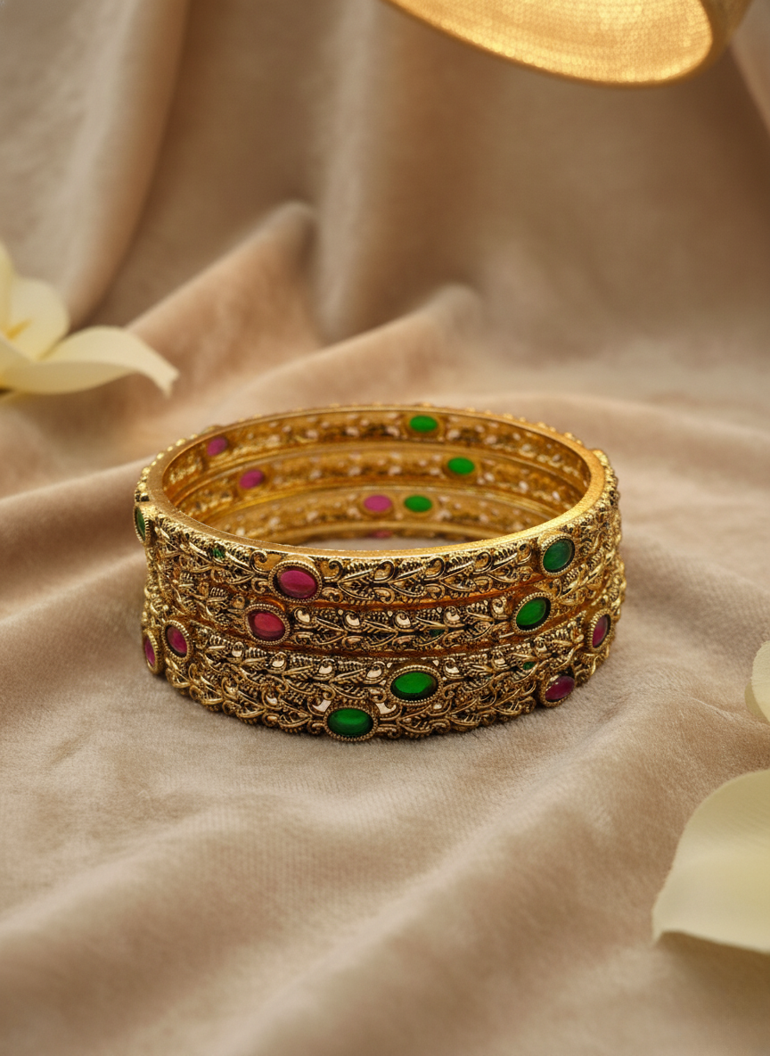 Amira Antique Filigree Bangles