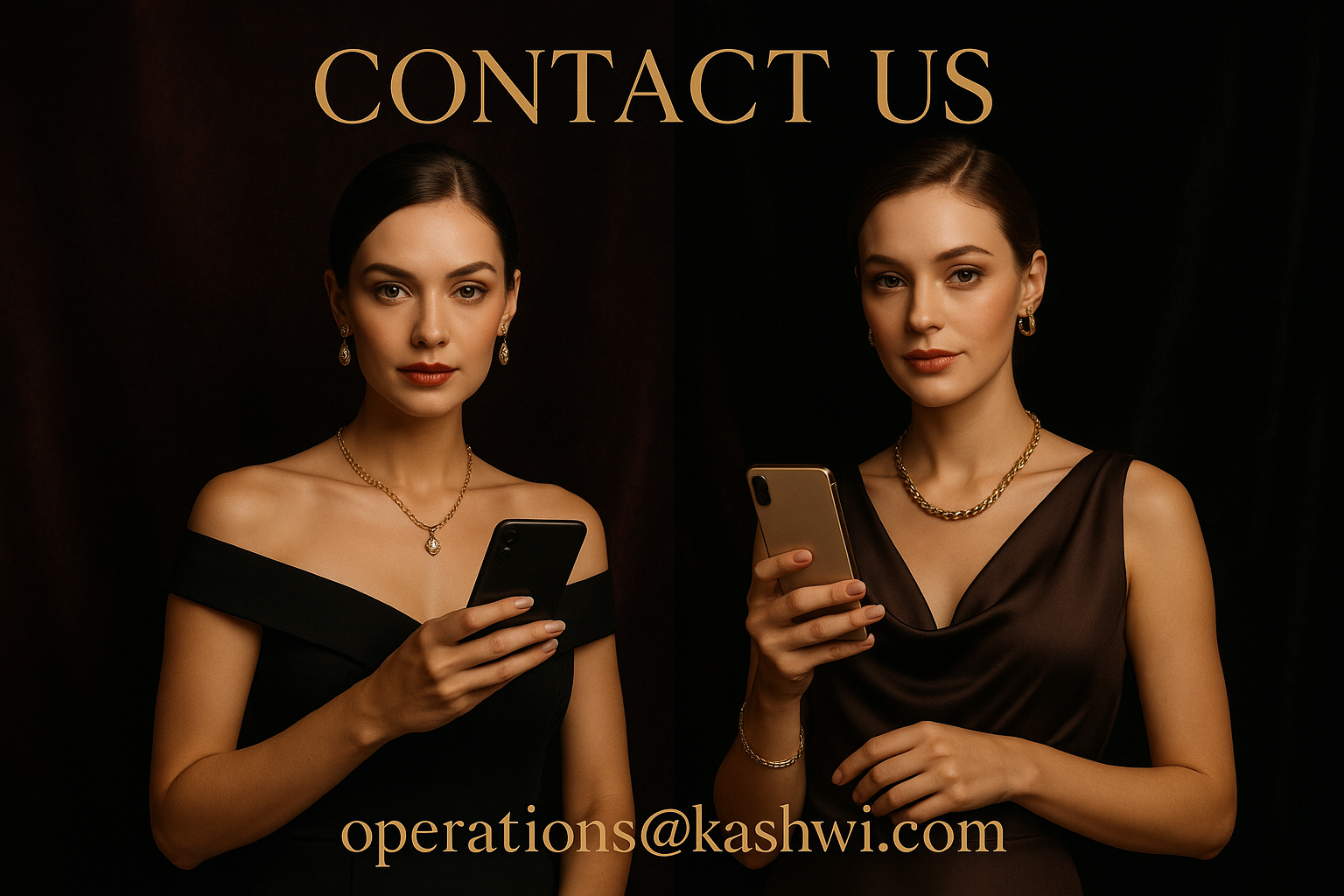 Add email at the bottom: operations@kashwi.com