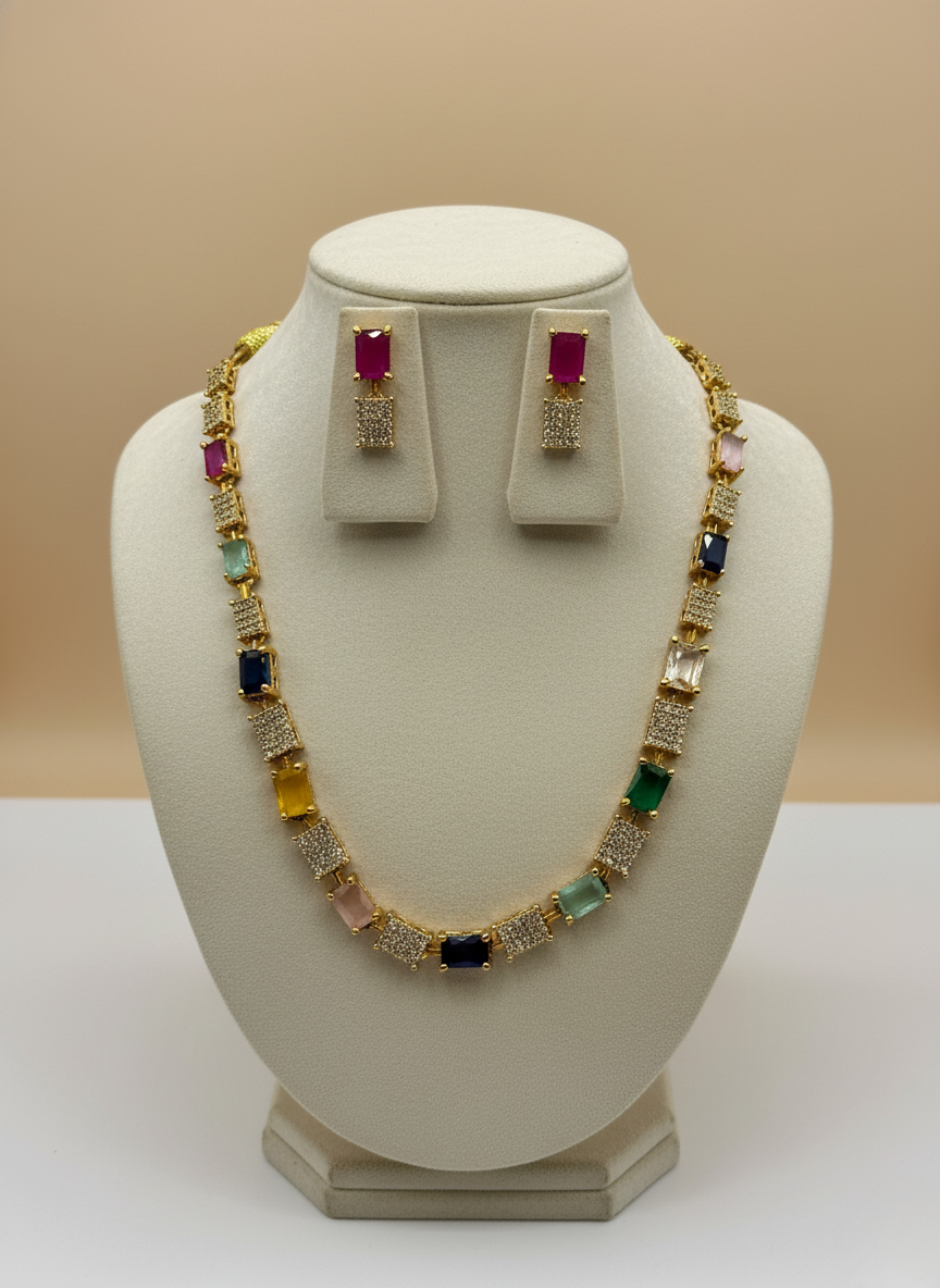 Kashwi Spectrum AD Necklace Set
