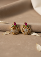 Ruby & Emerald AD Stud Earrings – Heritage Glow