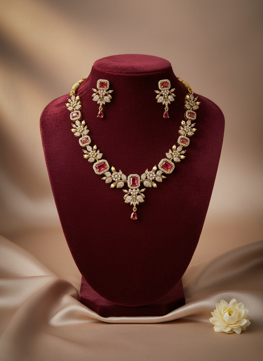 Crimson Royale AD Necklace Set