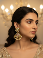 Aarohi Kundan Pearl Chandbalis