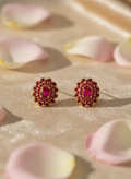 Royal Ruby AD Stud Earrings – Deep Crimson Glow