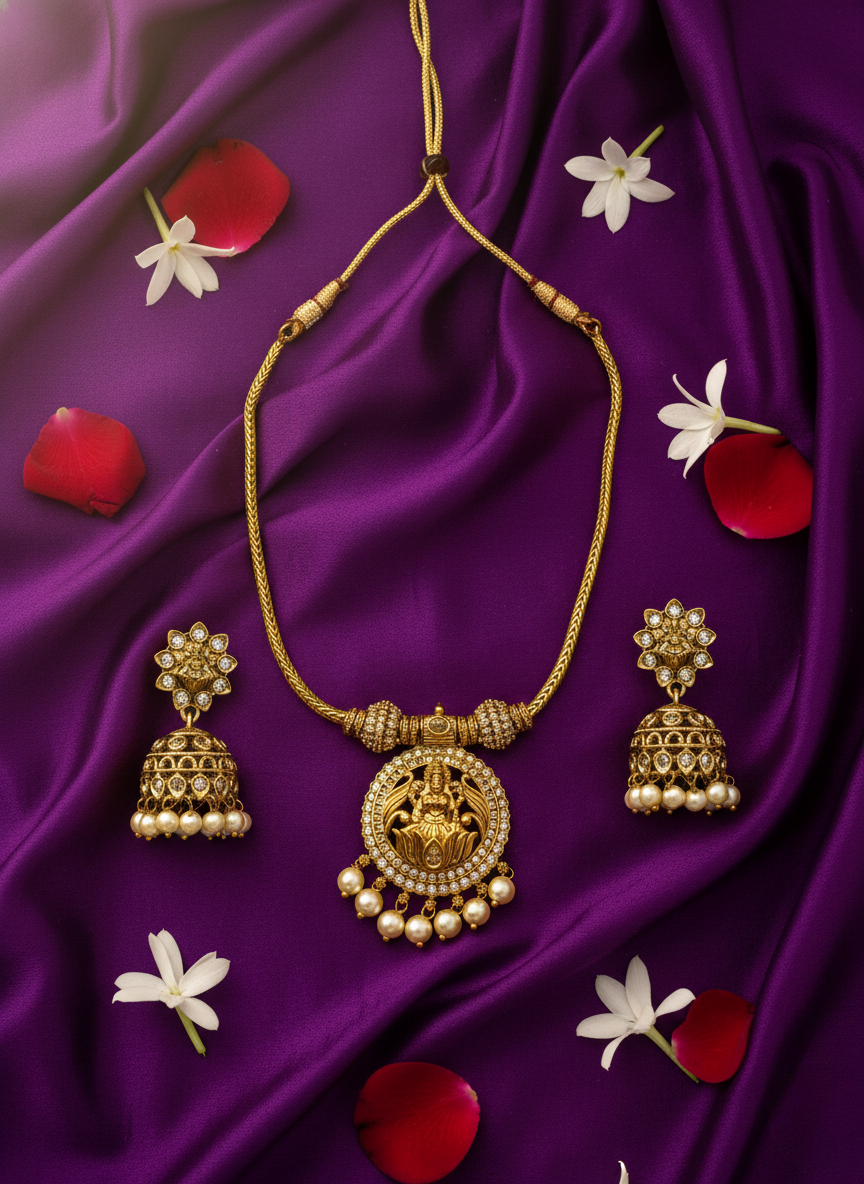 Divine Lakshmi Antique Necklace Set