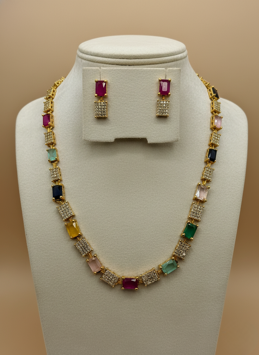 Kashwi Spectrum AD Necklace Set