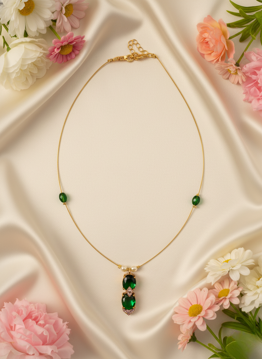 Emerald Grace Invisible Necklace