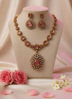 Victorian Pink Royal Necklace Set