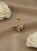 Radiant AD Stone Nose Septum – Gold Finish