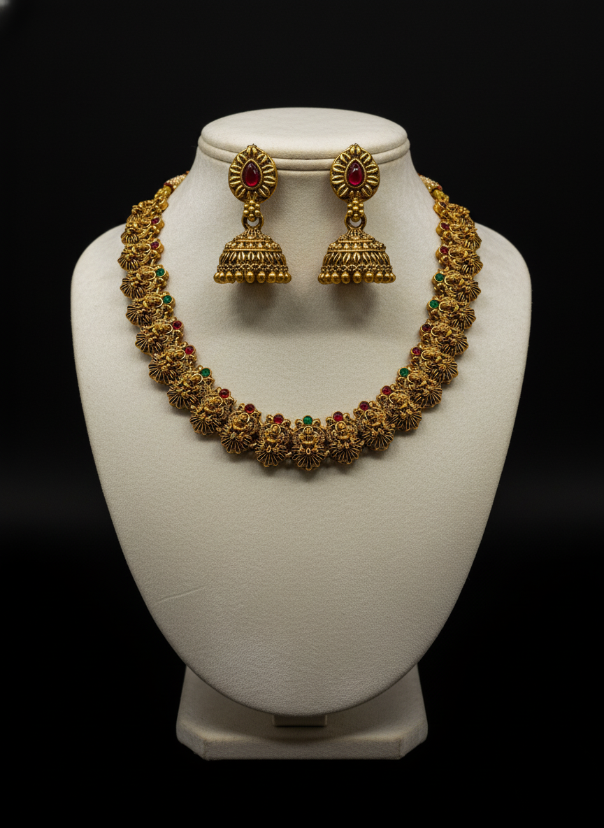 Kashwi Antique Floral Lakshmi Set