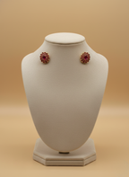 Royal Ruby AD Stud Earrings – Deep Crimson Glow