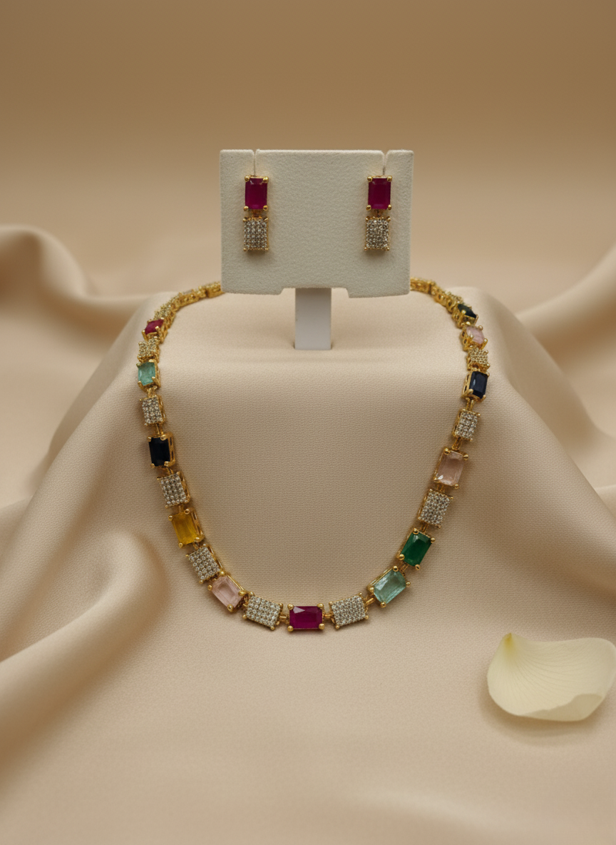 Kashwi Spectrum AD Necklace Set