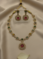 Kashwi Regal Spectrum AD Necklace Set
