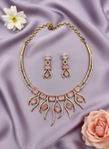 Pink Blush AD Hasli Necklace Set
