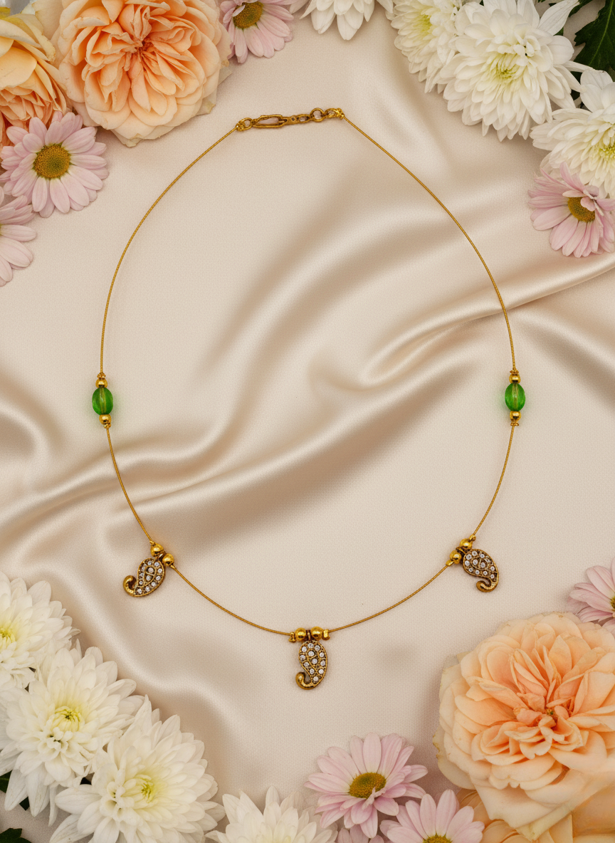 Paisley Glow Invisible Necklace