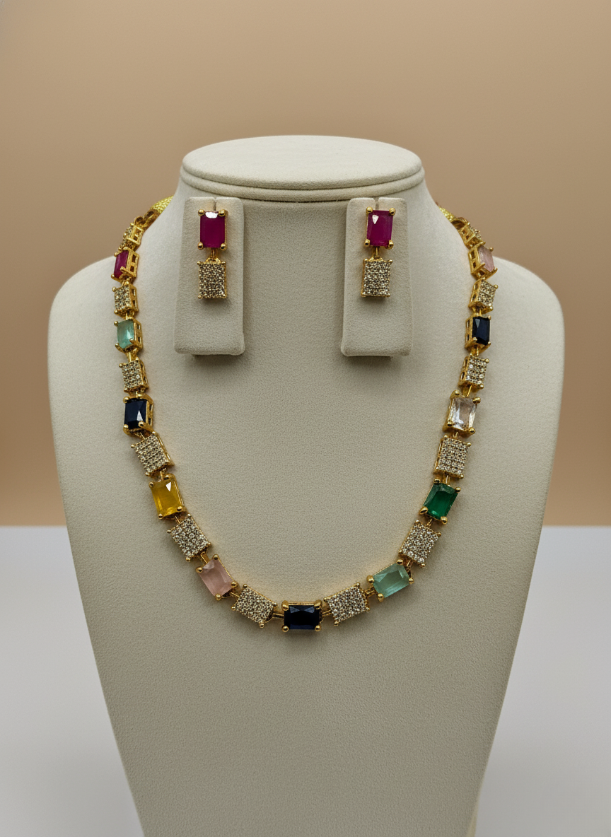 Kashwi Spectrum AD Necklace Set