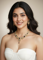 Amethyst Glow AD Necklace Set