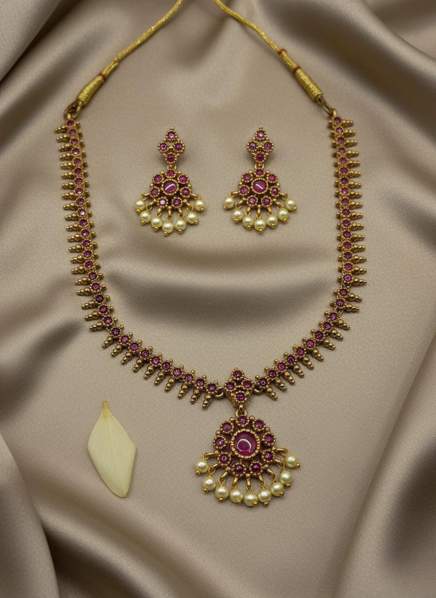 Kashwi CZ Kemp Necklace Set